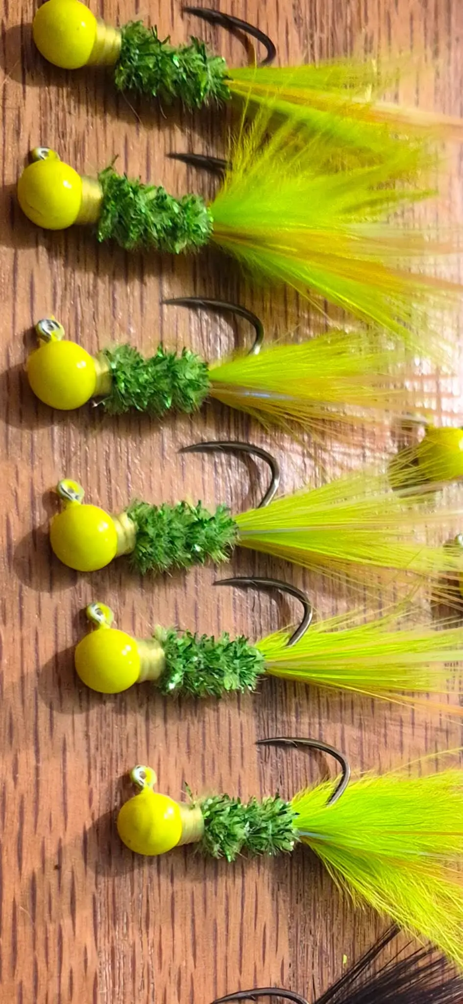 Sour Apple jig — chartreuse and green fishing lure